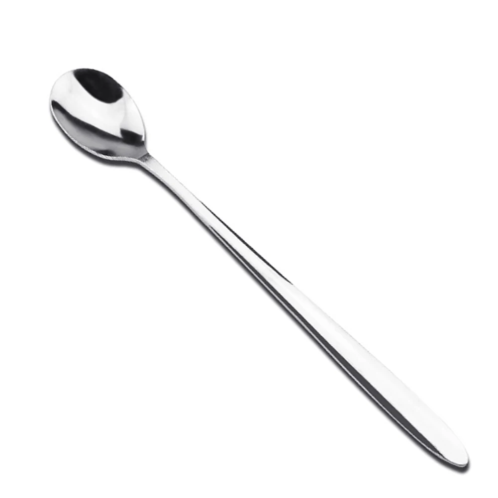 2Pcs Long Handled Stainless Steel Coffee Spoon Ice Cream Dessert Tea For Picnic Tableware Kitchen Accessories | Дом и сад