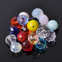 10pcs rondelle faceted czech crystal glass solid color 14x10mm 16x12mm 18x13mm loose spacer beads for jewelry making diy