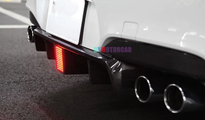 K Style with lamp LED Carbon fiber Rear Diffuser Lip For BMW F06 F12 F13 M6 | Автомобили и мотоциклы