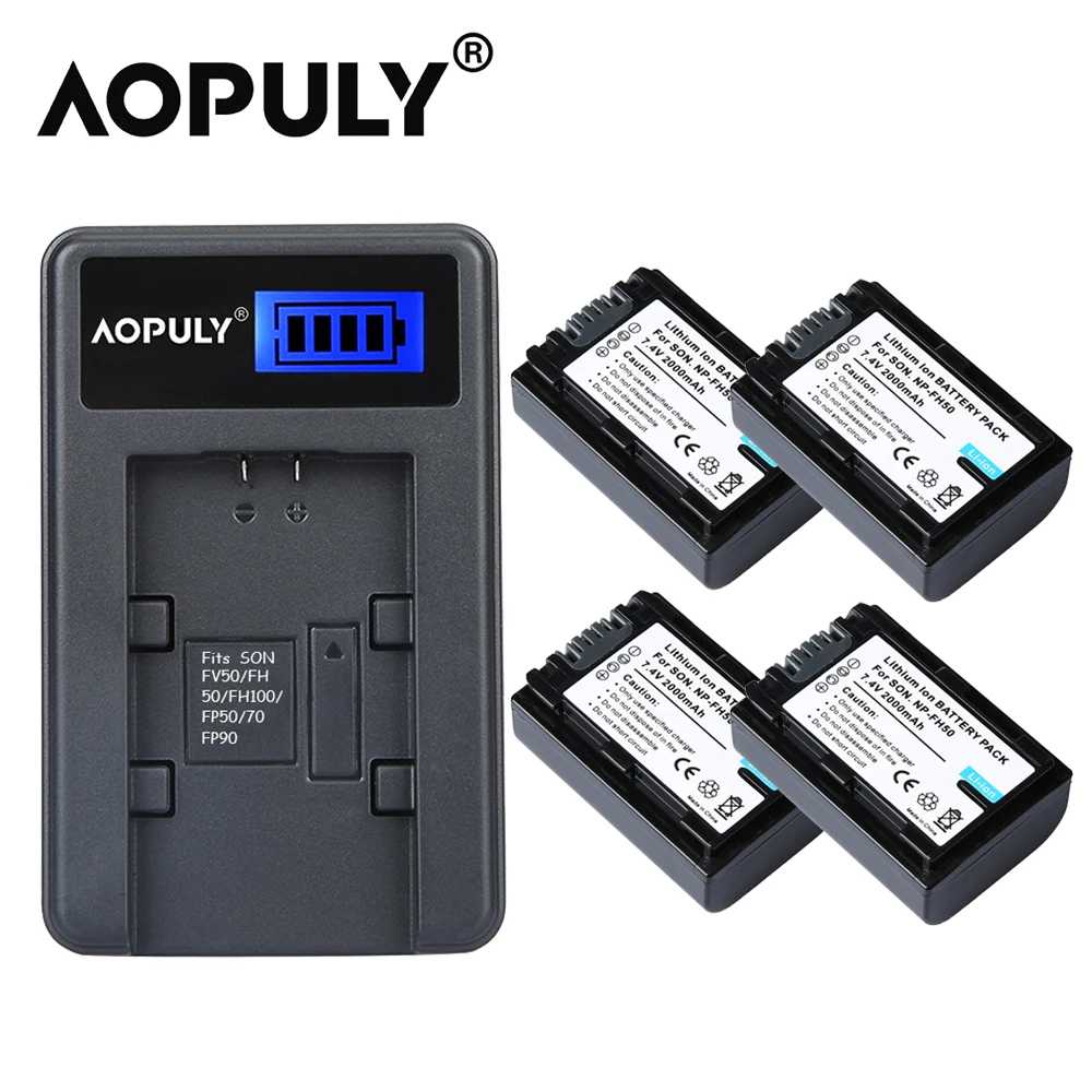 Аккумуляторная батарея NP FH50 2000 мАч для камеры аккумулятор NPFH50 Sony FH70 FH100 A230 A330 A290 A380