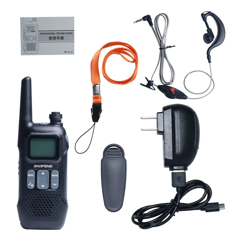 2 шт. Baofeng BF U9 R8 5 Вт мини УВЧ 400-470 МГц FM Любительская рация USB фонарик HF CB