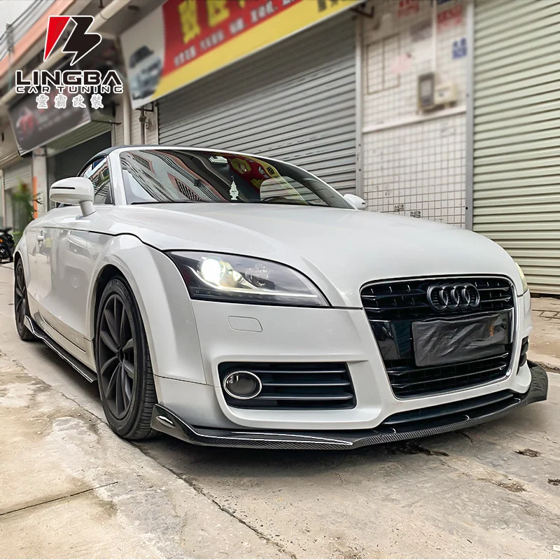 

Suit For Tt Audi Shovel Lip Bar Piano Black Anti-collision Chin Front Face Decoration Modification