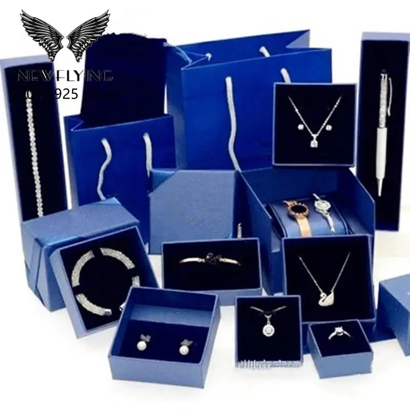 NewFlying Classic Original new necklace box jewelry Bracelet box Series suit jewelry box Crystal from Swans brand box
