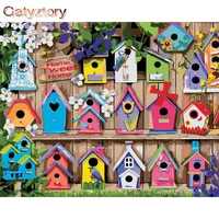 gatyztory oil painting by numbers color mailbox 60x75cm paint by numbers on canvas scenery picture by numbers home decor