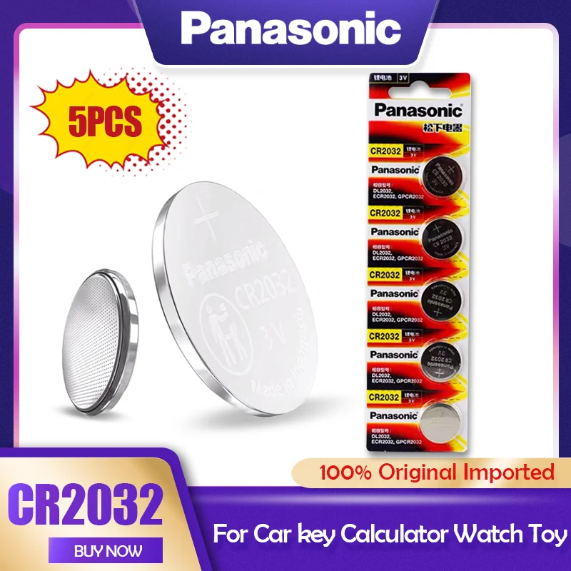 Оригинальный литиевый аккумулятор Panasonic 3 в CR2032 CR 2032 для часов калькуляторов