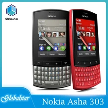 Nokia Asha 303 Refurbished original  phones  unlocked Good quality cheap Cell 2.4 3G  MP3 1300 mAh Free shipping