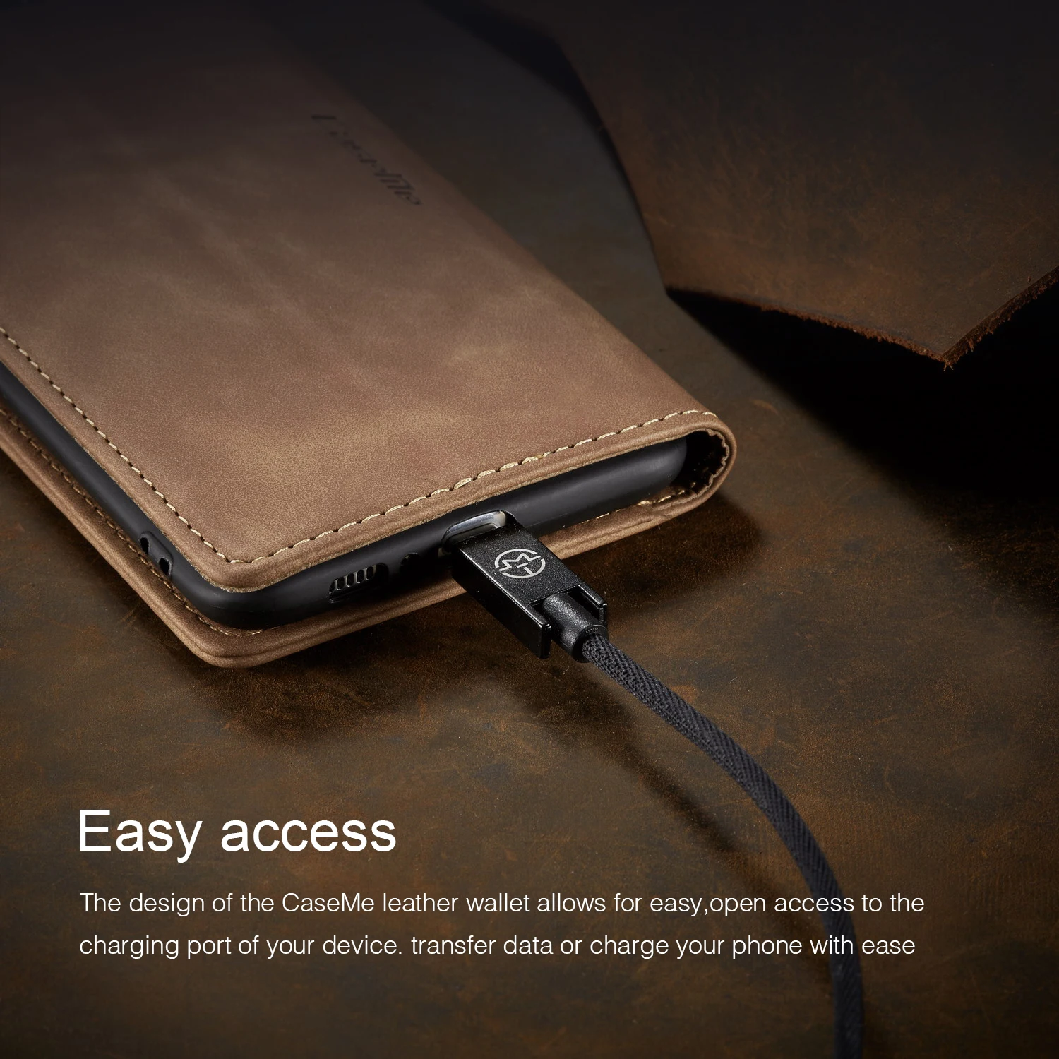 Роскошный кожаный флип-чехол CaseMe в стиле ретро для Samsung Galaxy Note 10 Plus Магнитный