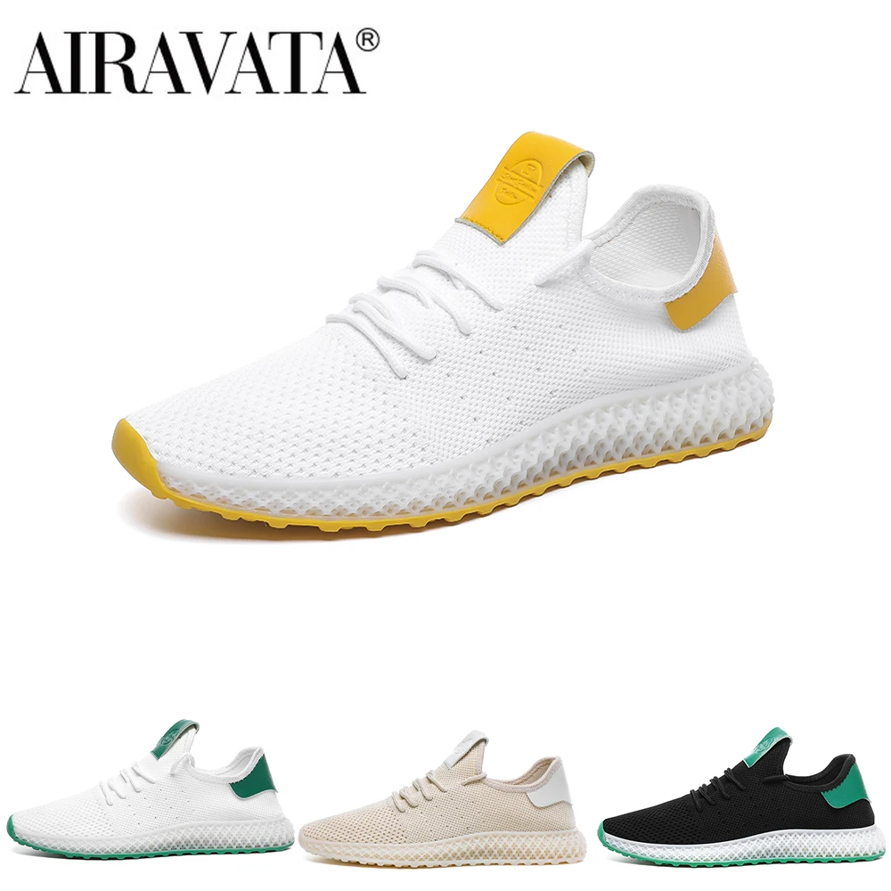 

Кроссовки Airavata мужские на шнуровке, Повседневные Легкие сникерсы из кокоса, дышащая дорожная обувь с прозрачной подошвой