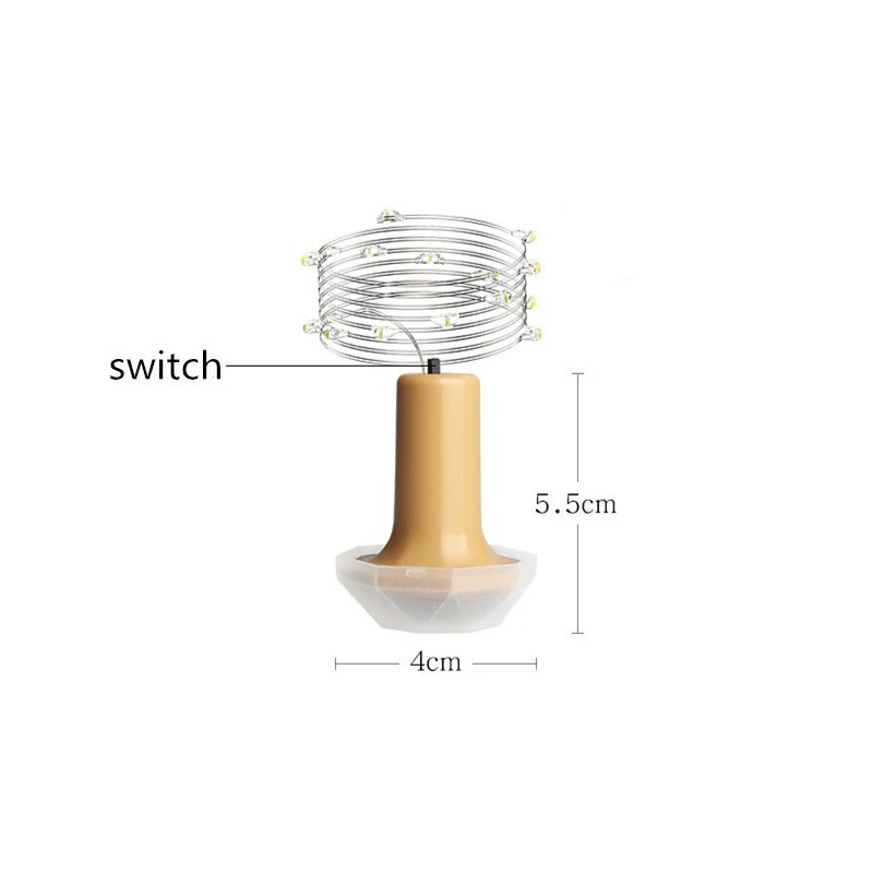 6 шт./лот Рождественская гирлянда на солнечных батарейках Фея гирлянды для