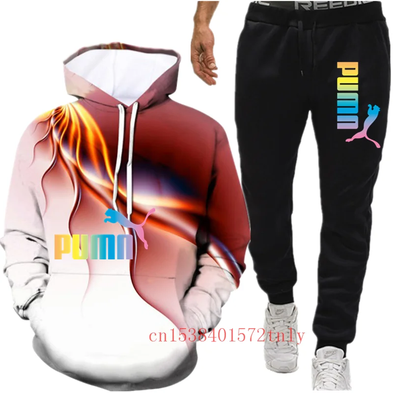 

new Autumn and winter Men's Sets hoodies+Pants Harajuku Sport Suits Casual Sweatshirts Tracksuit 2020 Brand Sportswear