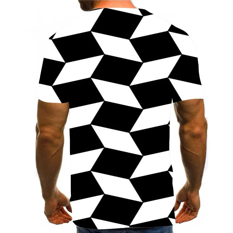 

Men's Psychedelic Black Shirt 3D Print T-Shirt Summer Graphic Tees Pattern Tops