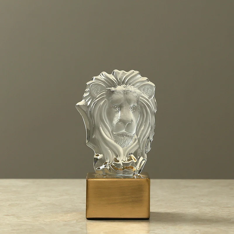

Crystal Animals Accessories Creative Modern Ornaments Sculpture Metal Figurines Personalized Statuette Home Decoration KK60HD