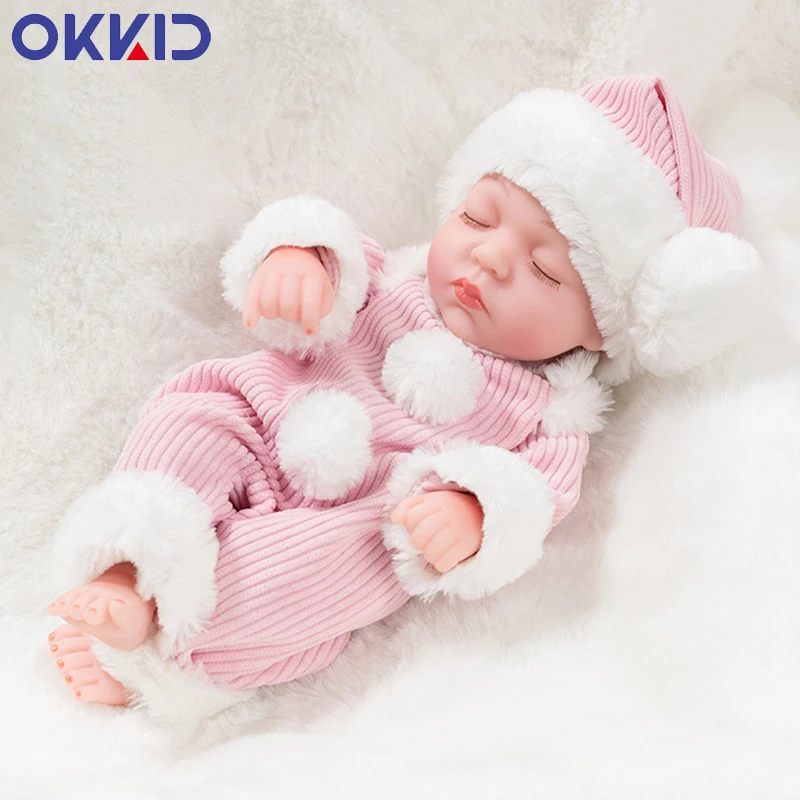 OKKID 25 см полностью силиконовая кукла для новорожденных реалистичные детские