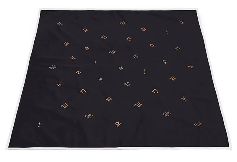 

80x80cm Board Game Velvet Tarot Table Cover Playing Cards Embroidery Tarot Game Table Cloth Tablecloth Astrological Tarot Cloth