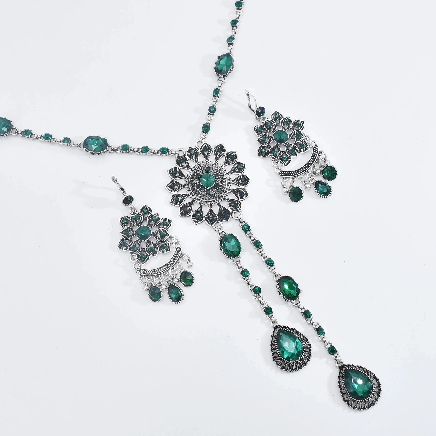 Женское Ожерелье Стразы с кисточками набор ювелирных изделий в стиле бохо