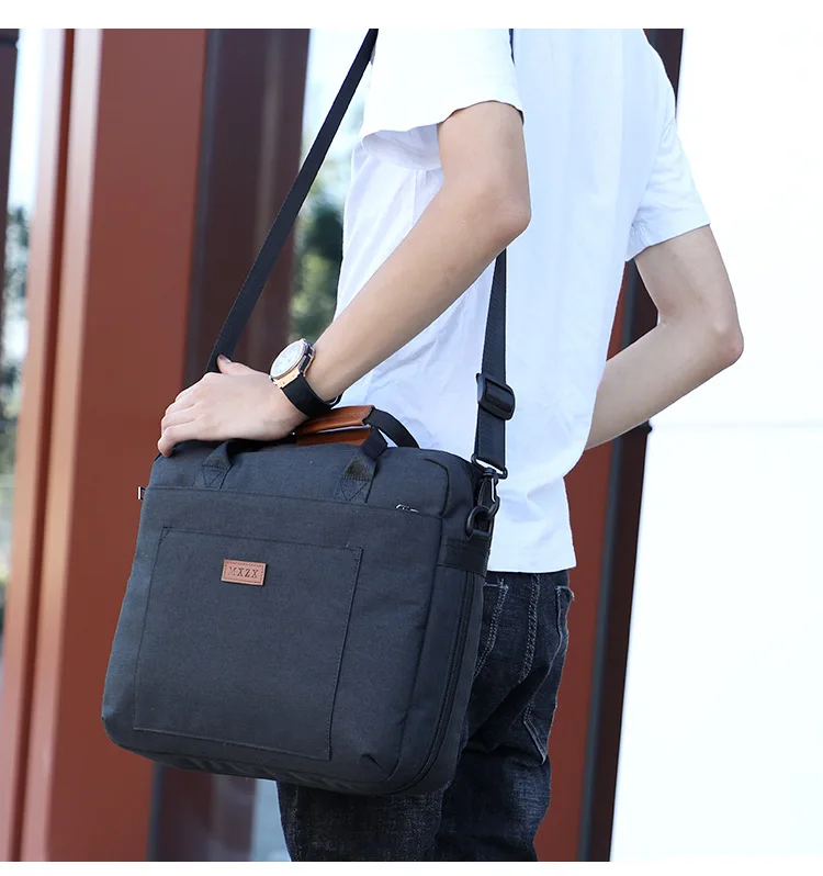 new all-in-one solid color business computer bag out of office fashion simple portable one shoulder breathable briefcase