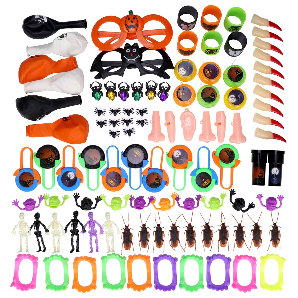 

100PCS Halloween Party Favor Supply Kids Happy Birthday Party Gift Halloween Decoration Pinata Filler