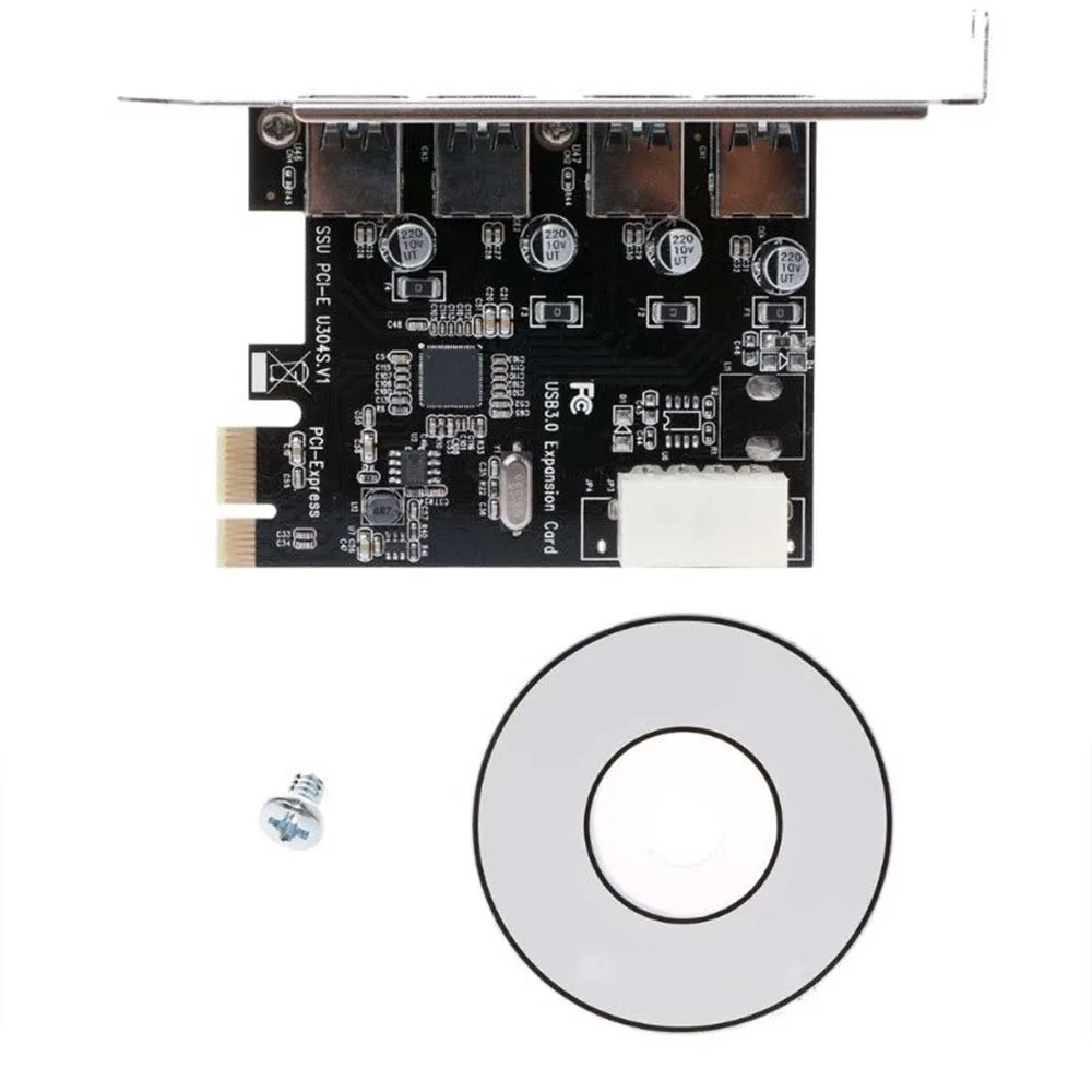 Плата расширения Superspeed с 4 портами USB 3 0 PCI e Express для компьютерных кабелей и