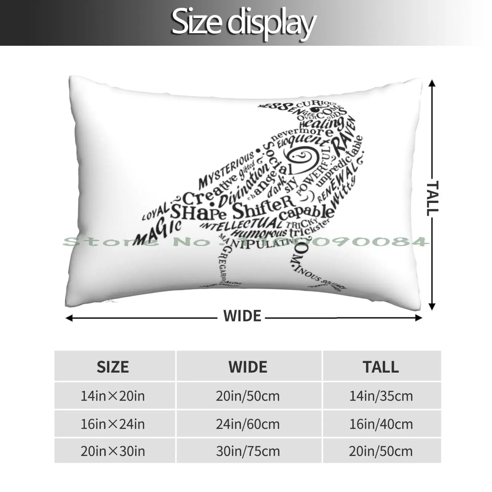 Подушка в виде животного Raven Spirit планшетофон 20x30 50*75 для дивана спальни слава еды