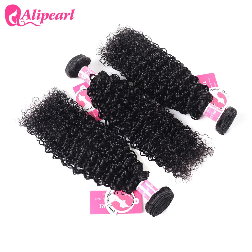 AliPearl человеческие волосы пряди кудрявые 3 перуанские волнистые натуральные
