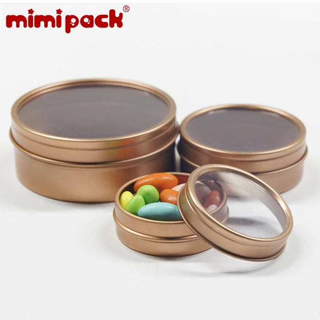 Mimipack неглубокие круглые прозрачные оконные банки с нескользящей верхней крышкой в 6 цветах, коробки для хранения ювелирных изделий, упаковка из 24