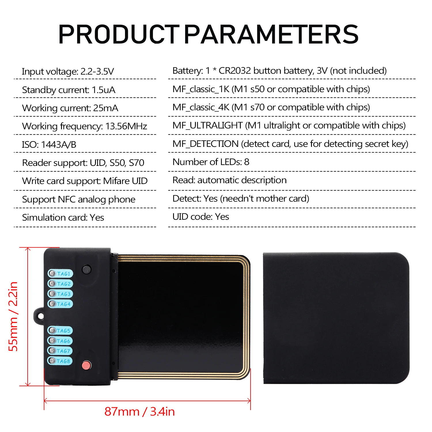 Хамелеон мини RDV2.0 наборы 13 56 МГц ISO1443A/B RFID Копир Дубликатор UID NFC карты Cloner