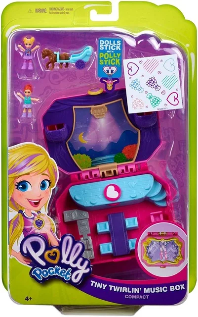 Оригинальная Polly Pocket World мини кукла с сокровищами дом девочка принцесса аксессуары музыкальные куклы коробка музыкальная шкатулка детские игрушки Juguetes