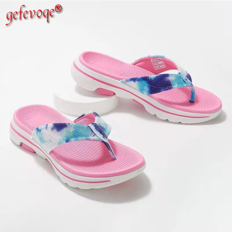 

Шлепанцы женские легкие, дышащие сандалии на плоской подошве, Повседневная модная удобная пляжная обувь, для дома, лето 2021