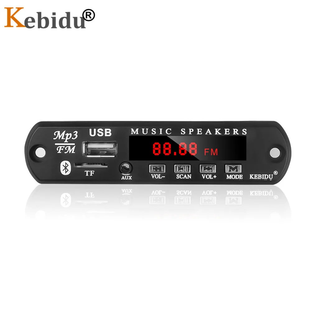 KEBIDU беспроводной Bluetooth 5 в 12 В декодер плата аудио модуль с USB SD(TF) AUX FM Радио MP3 WMA