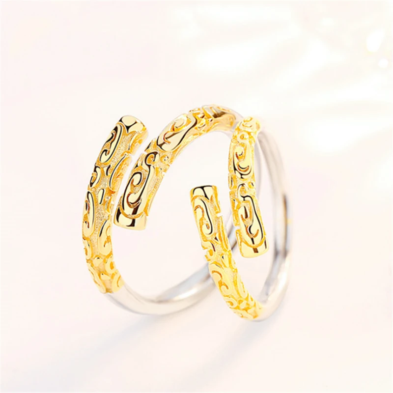 Женское кольцо для пар Золотое тибетское/серебряное Unix 2019 | Украшения и