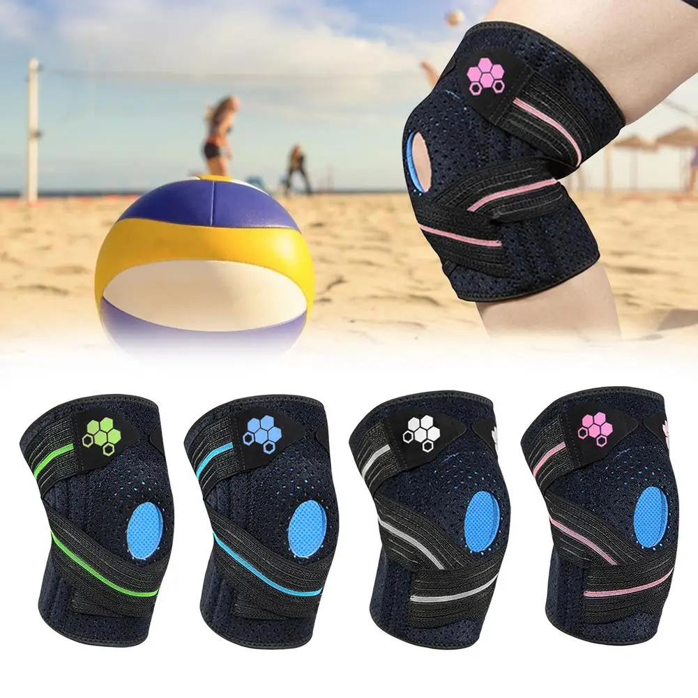 

Регулируемый фиксатор колена, наколенники с боковыми стабилизаторами, компрессионная поддержка колена, защитный рукав, эластичный Фиксато...