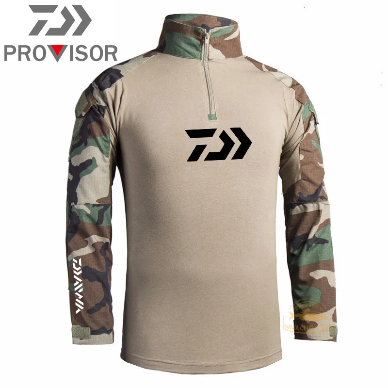 

Daiwa Knitted Frog Suit Long-sleeved Outdoor Hunting Camouflage Suit Fishing Clothes Adventure T-shirt Militar Tactical Vest