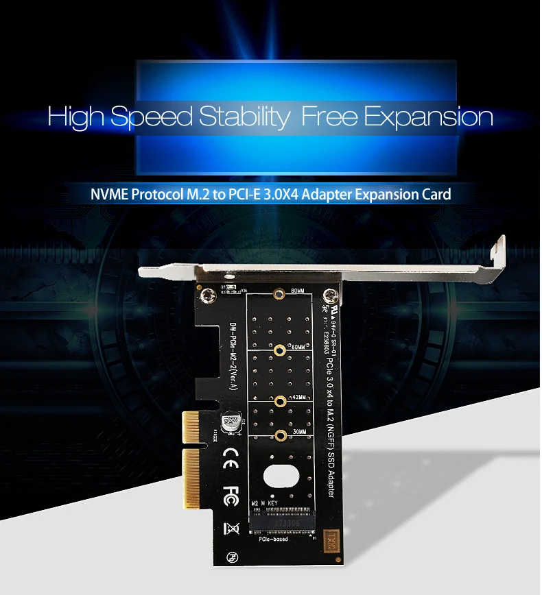Утхай T16 M.2 NVME PCI-E адаптер M.2 NVMe SSD PCIE 3,0X16X8X4 переходная карта для M ключ интерфейс SSD карты расширения
