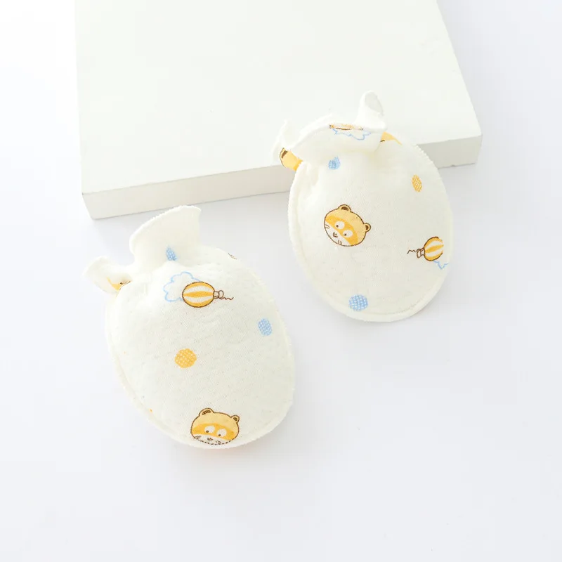 Перчатки из чистого хлопка для новорожденных теплые зимние рукавицы с