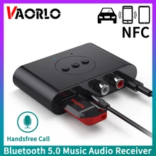 Récepteur Audio Bluetooth 5.0, NFC disque U RCA, 3.5mm AUX USB, adaptateur de musique stéréo sans fil avec micro pour Kit d'amplificateur de haut-parleur de voiture