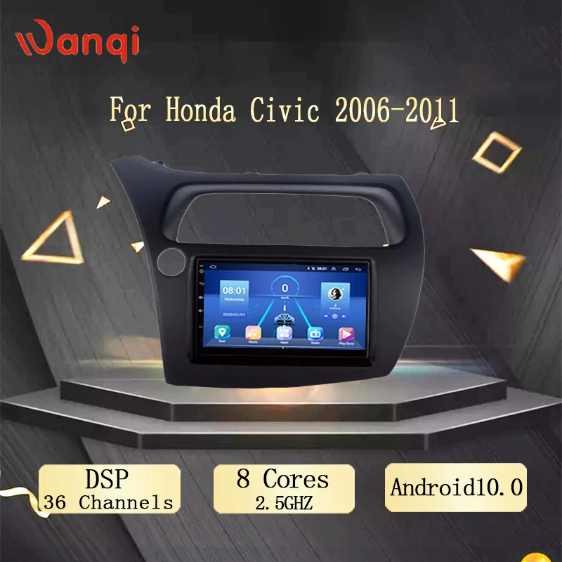 

Автомобильный радиоприемник 32 Гб ПЗУ 7 дюймов DSP для Honda Civic 2006 - 2011 Android 10,0 мультимедийный GPS-навигатор Carplay головное устройство