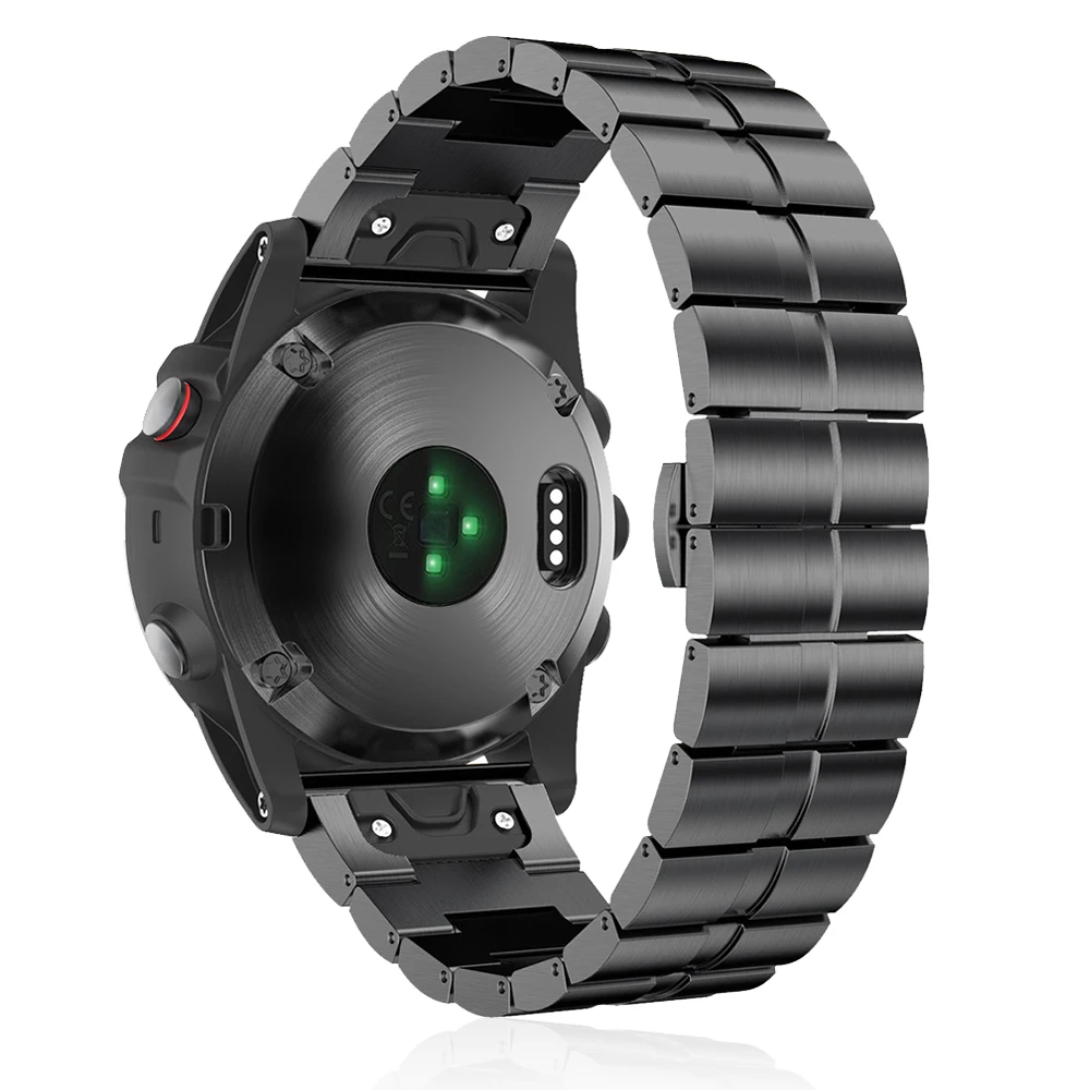 Металлический ремешок QuickFit 26 мм для часов Garmin Fenix 6X Pro/Tactix Delta из нержавеющей стали