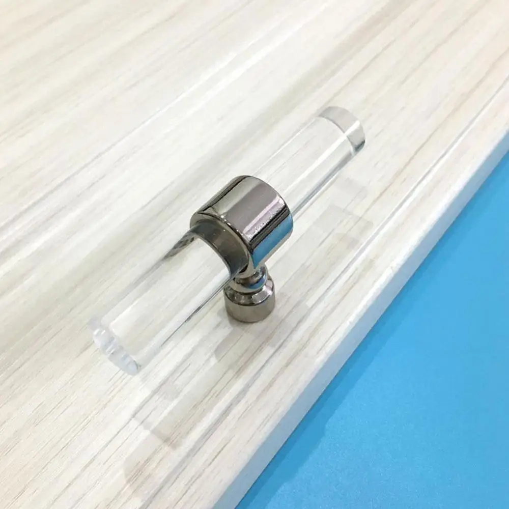 Бытовой серый акриловый ящик ручки тянуть комод Дверная ручка прозрачный Ванная