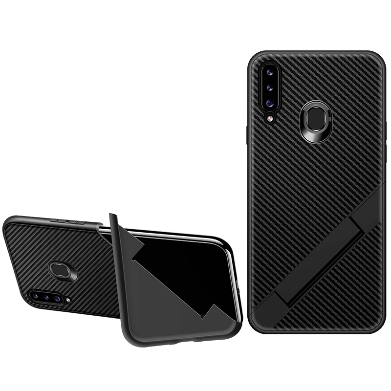 Складной чехол-подставка из углеродного волокна для телефона Samsung Galaxy A10 M10S A20 A30 A50