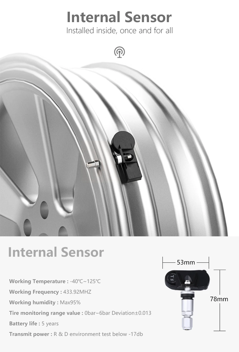 Jansite TPMS беспроводная автомобильная система контроля давления в шинах интеллектуальная система Солнечный светодиодный дисплей с 4 встроенными или внешними датчиками
