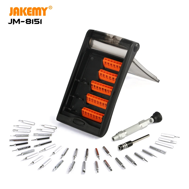 

JAKEMY JM-8151 38 In 1 Original Portable Mini Precision Screwdriver Set Hardware Multifunction Tablet PC Phone Repair Tool Kit