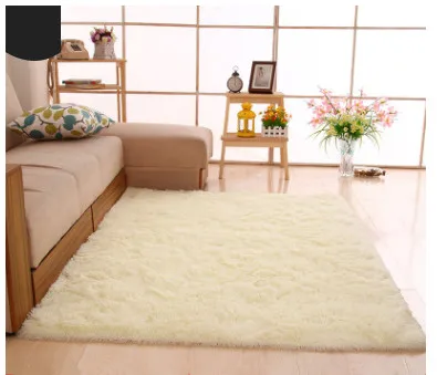 Супер мягкий Шелковый шерстяной ковер для помещений современный спальни