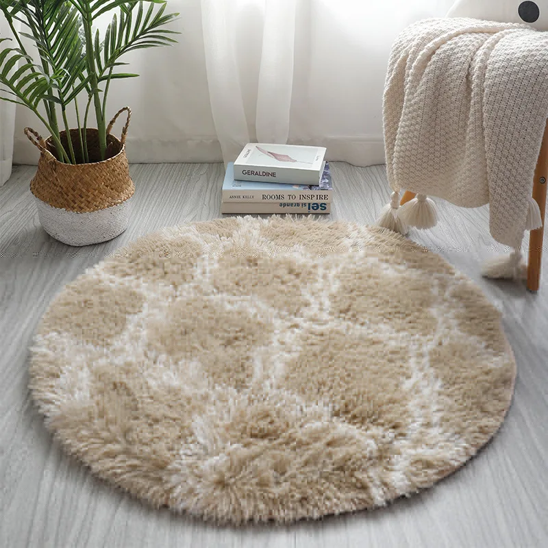 

Round Thick Carpet for Living Room Plush Rug Children Bed Room Fluffy Floor Carpets Home Decor Rugs Soft Velvet Mat Anti-slip