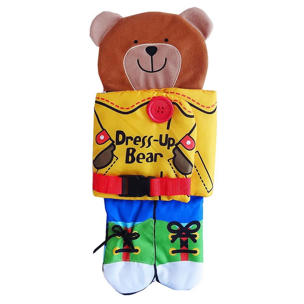 Детская тканевая 3d-книга с медведем Обучающая книга застежкой-молнией кружевная