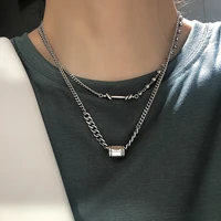 fmily minimalist 925 sterling silver letter cylinder necklace retro fashion hip hop knotted clavicle chain for girlfriend gift