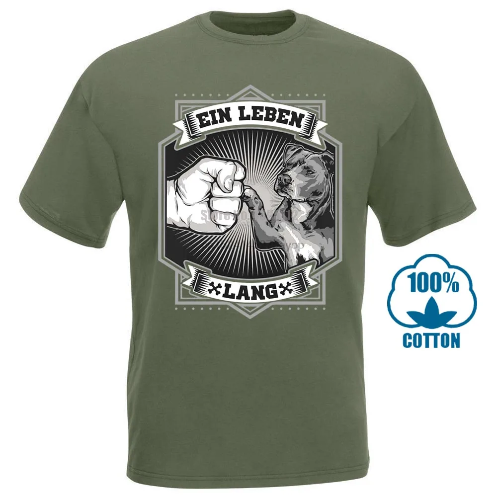Футболка американский стаффордширский терьер Шварц Размеры s m l Xl Xxl 3Xl футболка с принтом короткий рукав Повседневная О образным вырезом хлопок - Цвет: Армейский зеленый