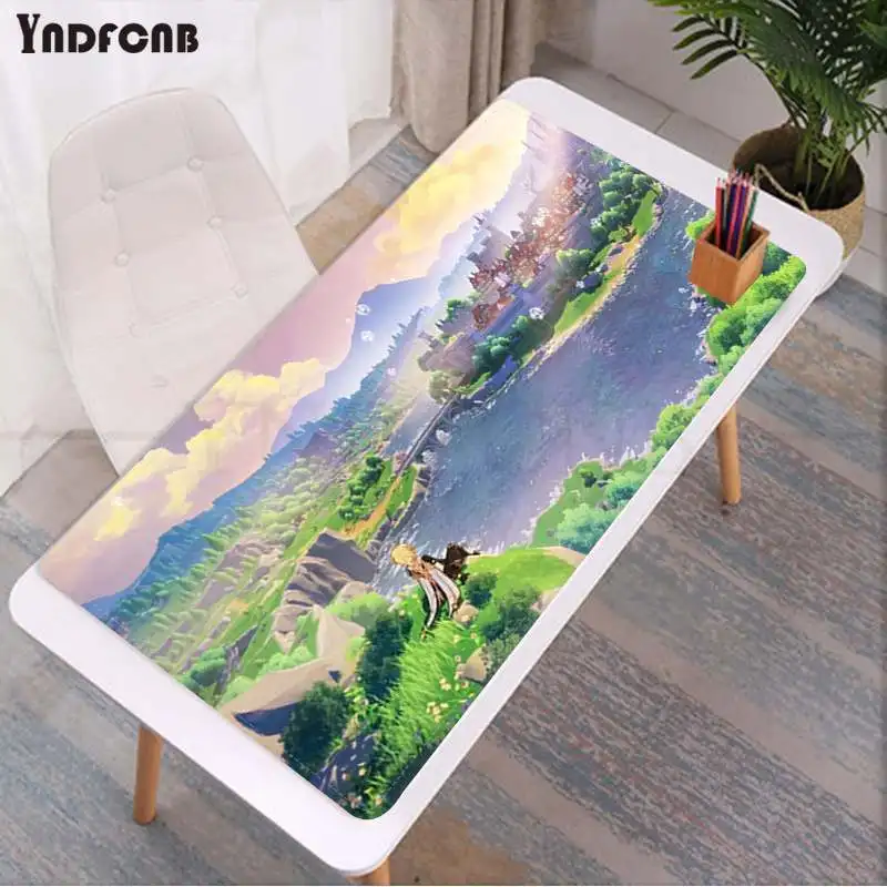 

YNDFCNB Genshin Impact Mountain Anime Rubber PC Computer Gaming mousepad Size for Cs Go LOL Game Player PC Computer Laptop