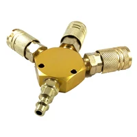 14npt quick connector american style 3 way manifold coupler air hose coupling pneumatic tools us type
