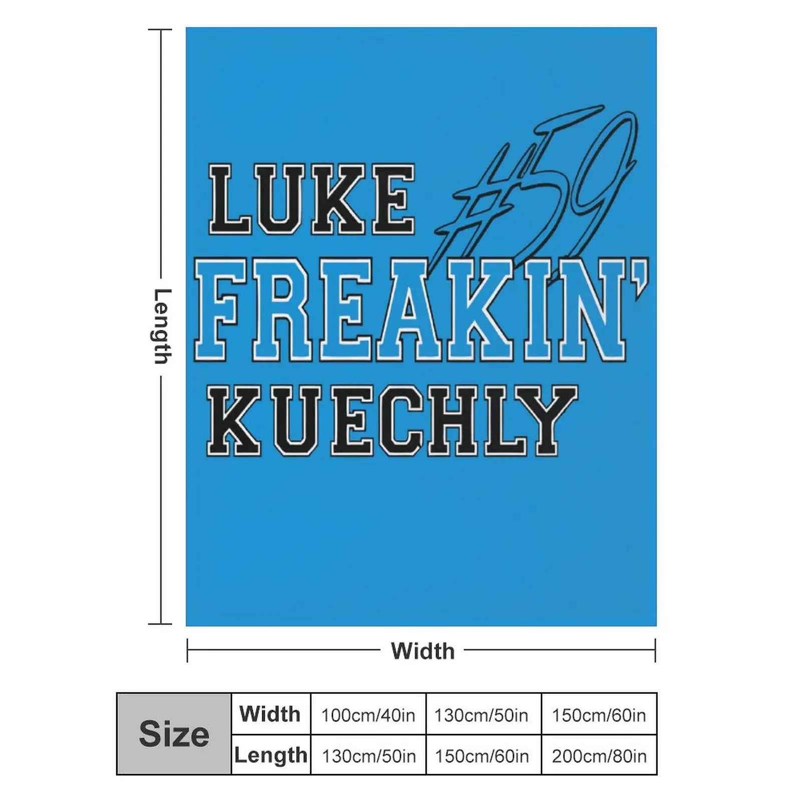 

Blanket 59 Luke Kuechly Freakin' Ultra Soft Micro Fleece Cozy Lightweight Microfiber Flannel All Season Living Room Bedroom Vert