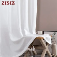 solid white thick tulle curtains for living room bedroom sheer curtains modern voile decorative window treatments customized